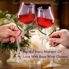 와인 잔을 마시기위한 와인 안경 장미 모양의 빨간 칵테일 컵 멋진 꽃 모양 유리 결혼식 생일 축하