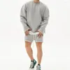 Herrspårar lzoas högkvalitativ kroppsbyggande sportkläder tvådelar set spot europe dräkt jacka jogger short street tracksuit