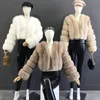 Womens Fur Faux Style Women Coat Real Jacket Natural Short Clothing Full Längd Hylsa Kvinna 231023
