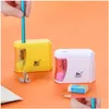 Pencilslipare Partihandel Matic Electric Pencil Sharpener Safe Fast Prevent Accidental Opening Stationery School Supplies Elever A DHG5L