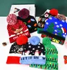 2023 Nuevo regalo de Navidad Gorros de punto LED Niños Bebé Mamás Gorros cálidos de invierno Gorros de ganchillo para calabaza Muñecos de nieve Festival decoración de fiesta accesorios de regalo