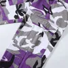 Purple Jean Amiiris Designer Jeans Mens Fashion Trendy Men's Pants Military Multi Pocket Camouflage Overalls Casual