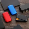 Портативные портсигары с электрической зажигалкой, USB-зажигалки, перезаряжаемый ветрозащитный дисплей, мужские гаджеты, подарки, аксессуары для курения