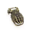 Ramponi da alpinismo Ottone Paracord Perline Artiglio d'orso Testa di lupo Fibbia EDC Accessori personalità uomo Bracciale Portachiavi con lucchetto fai da te 231024