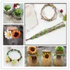 Dekorativa blommor 10 st konstgjorda kransblomma Small Berry Rattan Stripe Garland pannband Dekor Material Diy Craft Handgjorda vävda