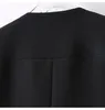 Women's Vests Women Vest 2023 Autumn Sleeveless Multi Pockets Decorative Zipper Stitching Shoulder Padded Black Waistcoat Fashion