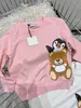 Luxe hoodie voor baby Beer Doll Patroon Print kindertrui Maat 90-130 ronde hals kindertrui Okt20