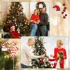 Decorações de Natal 36 Pcs Decoração de Árvore Bolas e Doces com Varas Enchimento Artesanato para Festa 231025