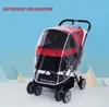 Outdoor Pet Stroller Cover for Car Dog Foldable Safe Transparent Wind Rain Proof Cover PVC Rain Cover for Pet Baby Cart Jogger LJ27679447