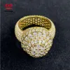 Qianjian Wysoka jakość niestandardowa hip hop d Color vvs moissanite diamond 14 -krotnie złote pierścienie