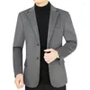 Men's Suits Autumn Men Woolen Blazers Jackets Cashmere Business Casual Coats Male Slim Fit Wool 4XL