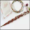 Dekorativa blommor 10 st konstgjorda kransblomma Small Berry Rattan Stripe Garland pannband Dekor Material Diy Craft Handgjorda vävda