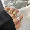 Coup de papillon à la mode anneaux pour femmes hommes unisexes esthétique or argent couleur métal creux bijoux de riveaux à bague ouverte CLU262N