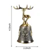 Christmas Decorations Handbell Cute Brass Handbell Table Bell Call Bell Fashion Mini Elk Pattern Metal Reindeer Decoration Creative Christmas Gifts 231024