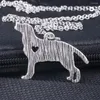 Kedjor labrador retriever halsband valp hund hänge smycken metall glittrande chic husdjursminnesmärke