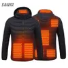 E-BAIHUI Heated Jackets Down Cotton Warm Winter Men Women Cothing USB Electric Heating Hooded Jacket Thermal Coat Fast Ship Asian SIZE