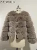 여자 모피 가짜 자도로린 긴 슬리브 코트 여자 겨울 패션 두꺼운 따뜻한 코트 외부웨어 가짜 재킷 의류 231023