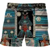 Shorts masculinos 3d impresso respirável nadar homem padrão de metal praia animal leopardo harajuku curto homens surf board maiô