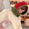 Шапочка с черепом Kpop Color Women Girl Y2K BEANBalaclava Вязаная шапка-шарф Открытый зимний лыжный анфас Маска Мода Теплый вязаный крючком Капюшон 231025