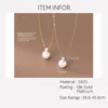 Łańcuchy 2024 39,6-45,6 cm Naszyjnik damski 925 Srebrna kobieta na szyi syntetyczna perła dla kobiet dziewczęta