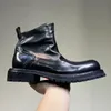 Goodyear Real Leather Sole 23Fw High Top Retro Water Wash Boots Luxurous Handmade Quality Motorcycle Botas