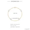 Bangle Simple Gold Bead Pearl Armband S925 Sterling Silver Exquisite Thin Chains Armband för Women Party R231025