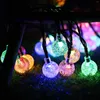 Strings Tdrshine Crystal Globe Fairy Light 10/20 LEDS String Lights Outdoor Imper impermeável Decoração do pátio para o jardim