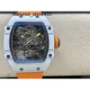 운동 시계 Richd Mill Superclone Watch RM27-02 Tourbillon 고품질 기계식 운동 스켈레톤 다이얼 액티브 TourbillonFabric 스트랩