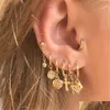 Stud vintage Gold Ball Cross Heart Geometric Earring Set for Women Gift Punk Fashion Crystal Pearl Stud örhängen smycken 2021 DRO DHG OTUFC