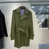 Männer Trenchcoats Echtes Leder Mantel 2023 Windjacke Mittellange Über Knie Lose Jacke Koreanische Trend Mit Gürtel