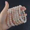 8mm Natural stone Pink Aventurine bracelet Gemstone Healing Power Energy Beads Elastic Stretch stone round Beads bracelet