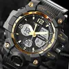 Wristwatches SANDA Men Sports Watches G Style Black Wrist Watch LED Digital 50M Waterproof For S Shock Male Clock Relogio Masculino 231025