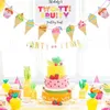 Party Decoration Fresh Cool Ice Cream Popsicle Banner Bunting för Tropical Summer Bar Garland Kid Birthday