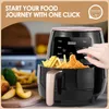 Air Fryer 4.5 Quarts With 5 Preset Electric Air Fryers Digital LCD Touch Screen Non Greasy Frying Basket 1400W