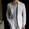 Abiti da uomo Blazer Abiti da sposa di alta qualità per uomo Tinta unita Affari Formali Abiti casual 2 pezzi Ufficio Lavoro Festa Prom Come Homme Q231025