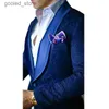 Abiti da uomo Blazer Vendita calda 9 colori Abiti da uomo da sposa 2023 Abiti da uomo formali Set Slim Fit Smoking dello sposo Groomsman Blazer abiti da uomo 2 pezzi Q231025