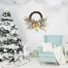 装飾花クリスマスドアリースフェスティバルセレブレーション偽の花輪窓のための手作り冬の壁の装飾