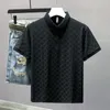 Designer Fashion Top High Quality Business Clothing Embroidered Collar Details Short Sleeve Polo Shirt Mens Tee M4xl