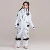 Jackor Skidjackor 2023 Kids Onepiece Ski Suit Girls Boys Warm Snowboard Jacka Overgubbar Set Jumpsuits Windproof Waterproof