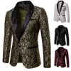 Mężczyzn kwiecisty sukienka na imprezę Stylową kurtkę obiadową Wedding Blazer PROM TUXEDO