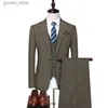 Abiti da uomo Blazer 2022 di alta qualità 5XL (vestito + gilet + pantaloni) Abito da uomo elegante moda business lino sottile abito casual abito da uomo completo da 3 pezzi Q231025