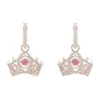 Boucles d'oreilles Swarovski de haute qualité pour femmes, couronne brillante reine, multi-usages, boucles d'oreilles et boucles d'oreilles pour femmes