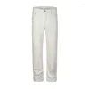 Men's Pants High Street White Speckle Ink Graffiti Jeans Y2k For Men Trousers Sweatpants Streetwear Techwear Clothing Clothes