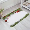 Tapis arbre de Noël décoration boule blanc cuisine paillasson chambre bain sol maison tenir porte tapis tapis décor à la maison 231025