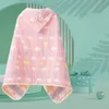 Serviettes Robes Garçons Filles Serviette de bain absorbant l'eau 100% coton Cape pour enfants Serviette de bain Quatre saisons Serviette de bain douce pour bébé avec chapeau 231024