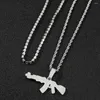 Pendant Necklaces Fashion Choker For Women Gun Crystal Rhinestone Chain Double Necklace Men Punk Chains Jewelry