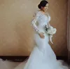 Sirena Bianco/Avorio Abiti da sposa 2024 Abiti da sposa eleganti Applicazioni di pizzo di lusso Vestido De Novia Donna africana