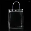 Storage Bags Clear Tote Bag Transparent Shopping Shoulder Handbag PVC Waterproof For Gift Cosmetic Plastic