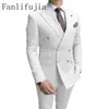 Men s Polos Fanlifujia Store Navy Men Party Tuxedos 2 Pieces Latest Lapel Suits Gold Buttons Fashion Style Double Breasted 231025