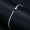 Naszyjniki Dropshipping Pulsera 2 mm 2,5 mm 925 Srebrny srebrny test diamentowy VVS łańcuch Moissanite łańcuch tenisowy dla kobiet przyjacielu